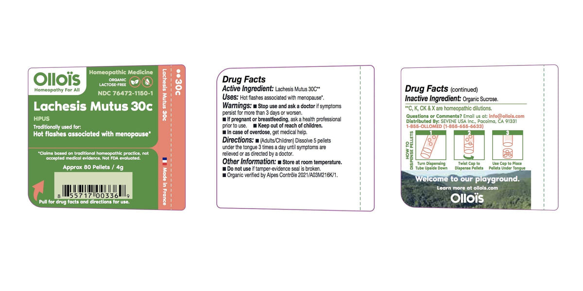 OLLOÏS Lachesis Mutus 30C Homeopathic Medicine - 80 Pellets - image 2
