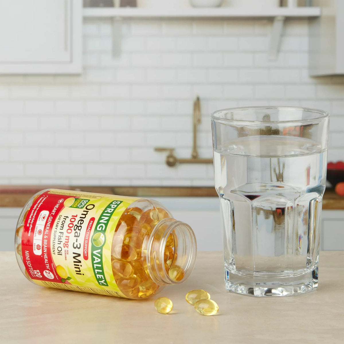 LUAL Spring Valley Omega-3 Mini Fish Oil 1000 mg - 120 Softgels - image 5