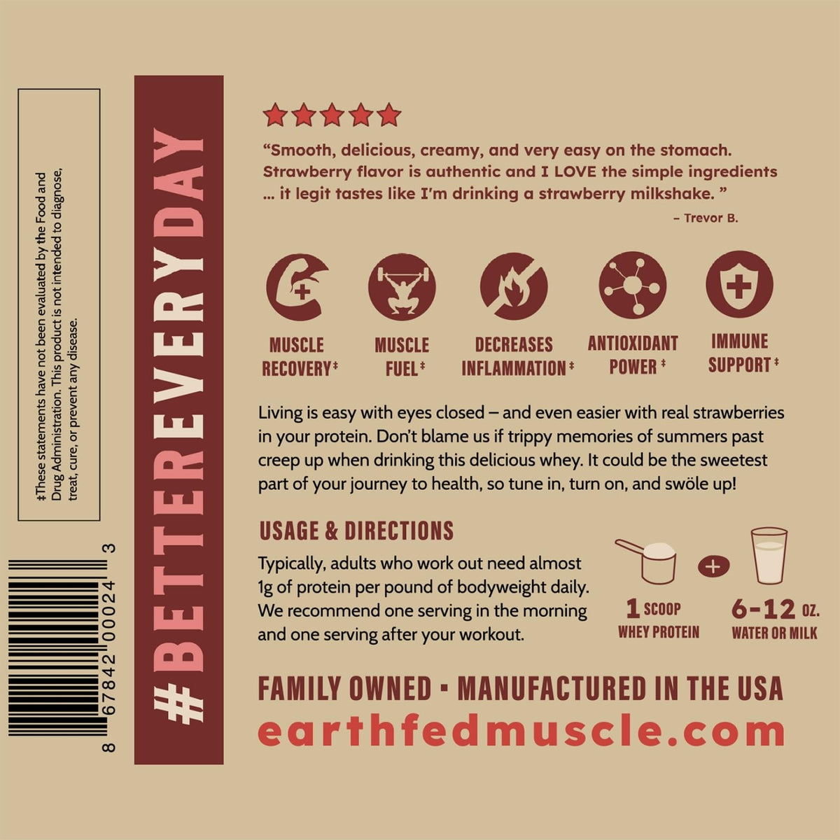 Earth Fed Muscle Whey Protein Isolate
