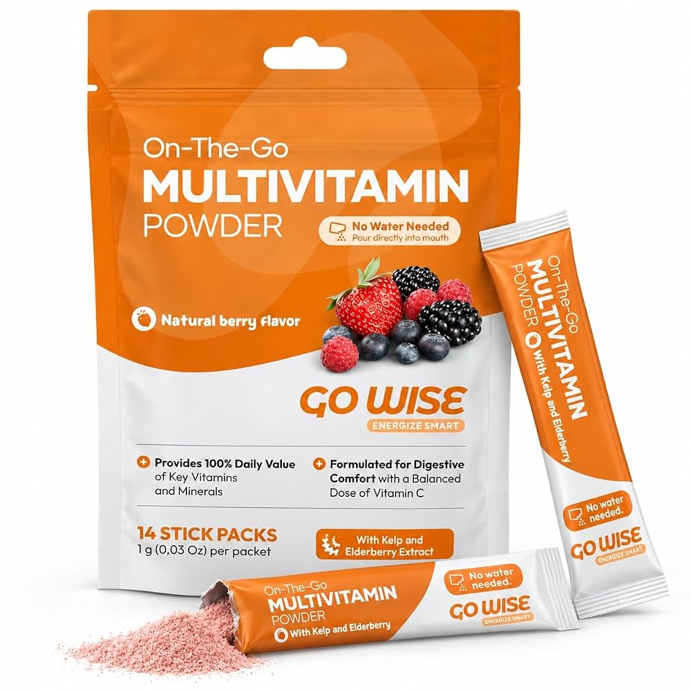 Go Wise Multivitamin Powder for Women and Men - No Water, No Pills