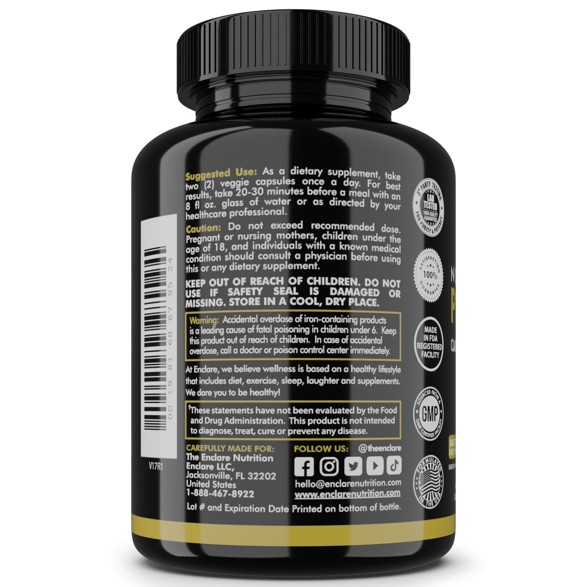 Enclare Nutrition Intellect Brain Booster Nootropic - 60 Capsules - image 4