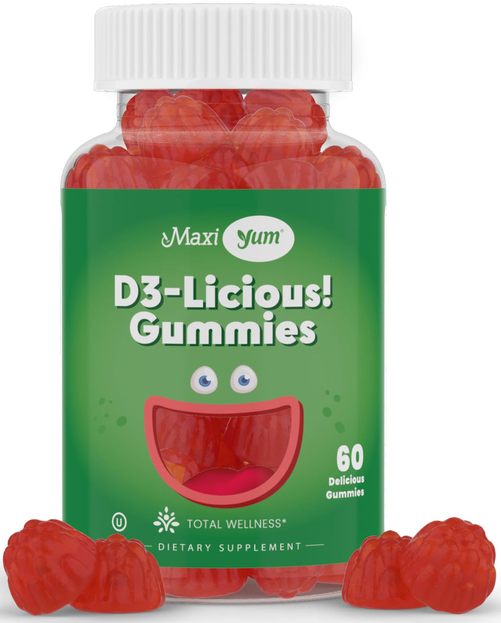 Maxi Health Vitamin D3 1000 IU Gummies Cherry - 60 Count