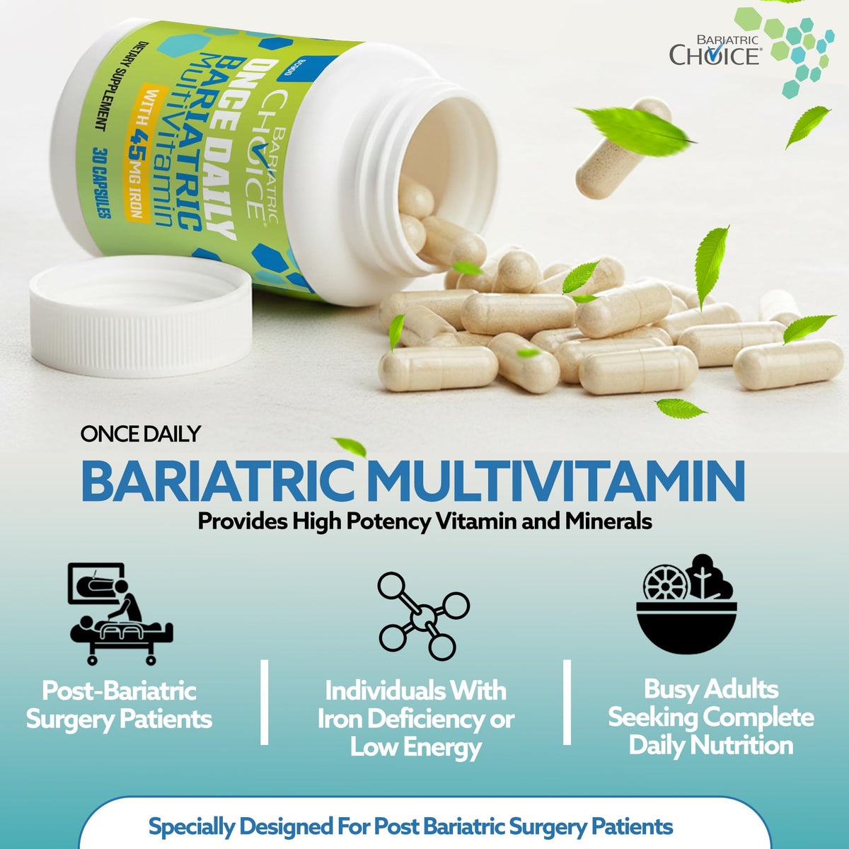 Bariatric Choice Bariatric Multivitamin with Iron 45mg