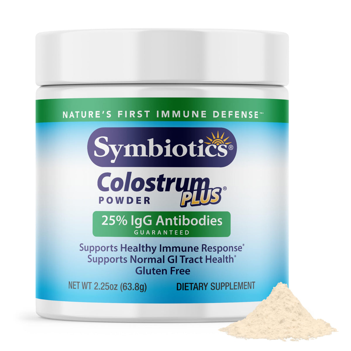 Symbiotics Colostrum Plus Powder - 25% IgG Immunoglobulins