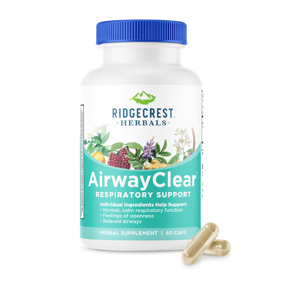 RidgeCrest Herbals AirwayClear Lung Support - 60 Capsules