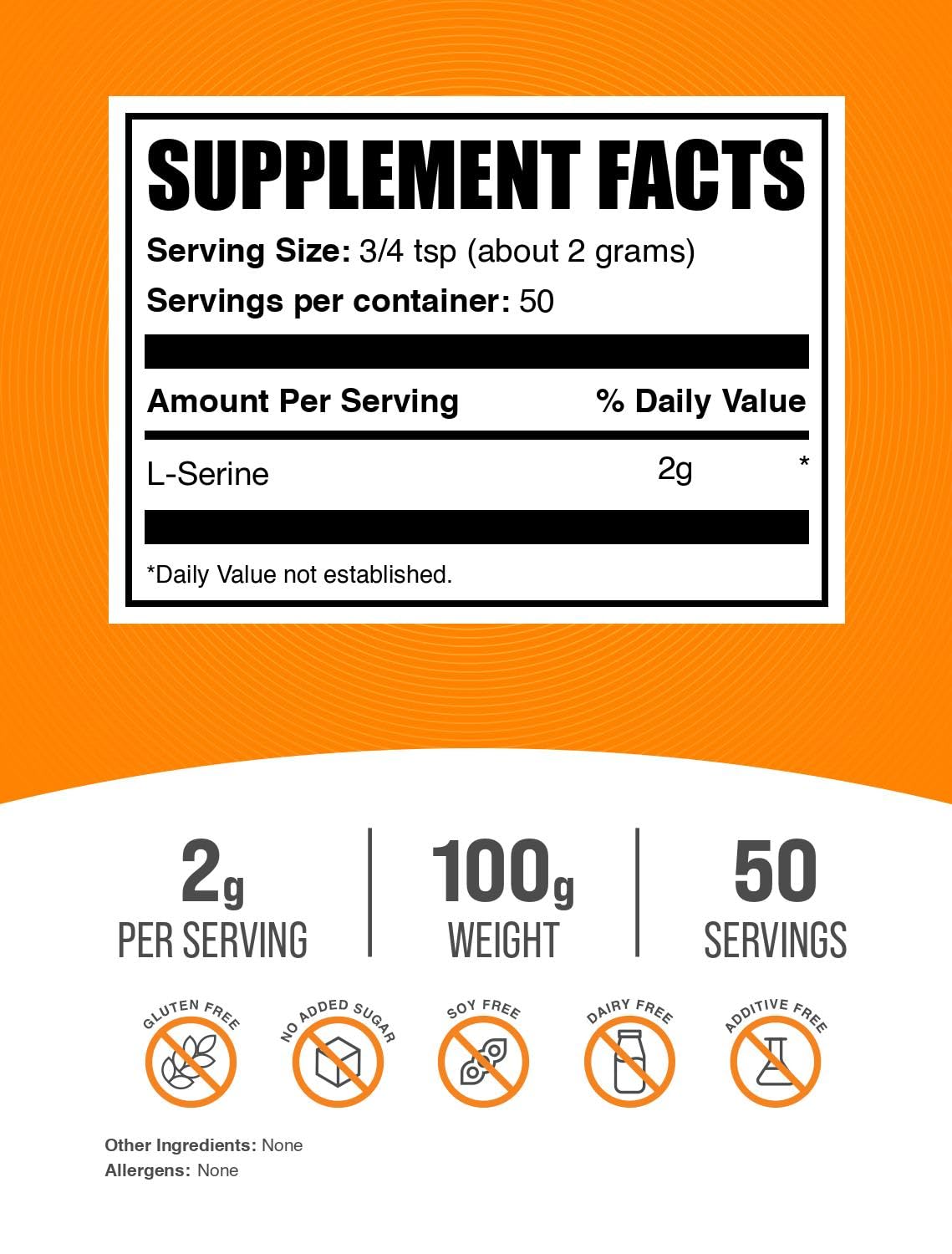 BulkSupplements.com L-Serine Powder Supplement