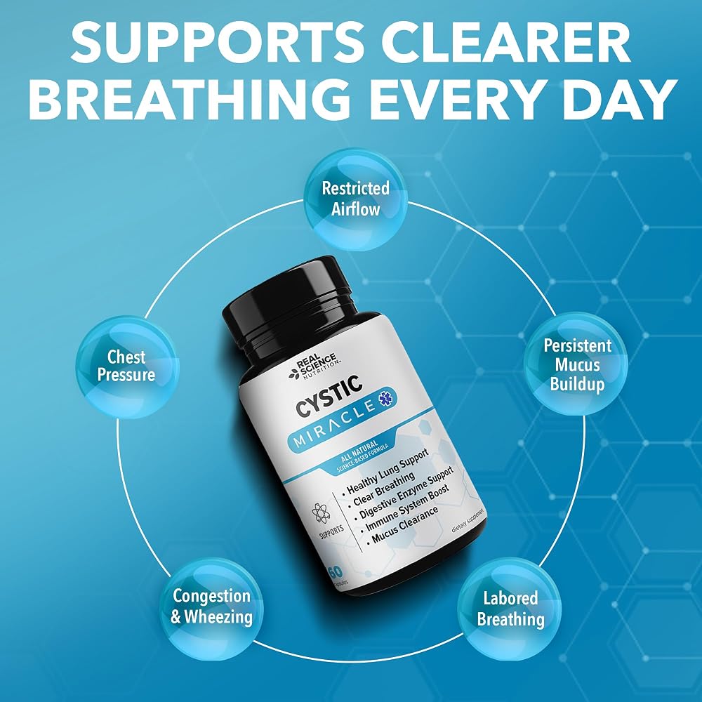 Real Science Nutrition Cystic Miracle Lung Support - 60 Capsules - image 3