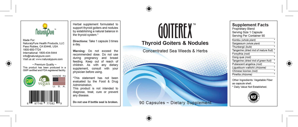 NaturalyPure GoiterX Thyroid Support - 90 Vegetarian Capsules - image 2
