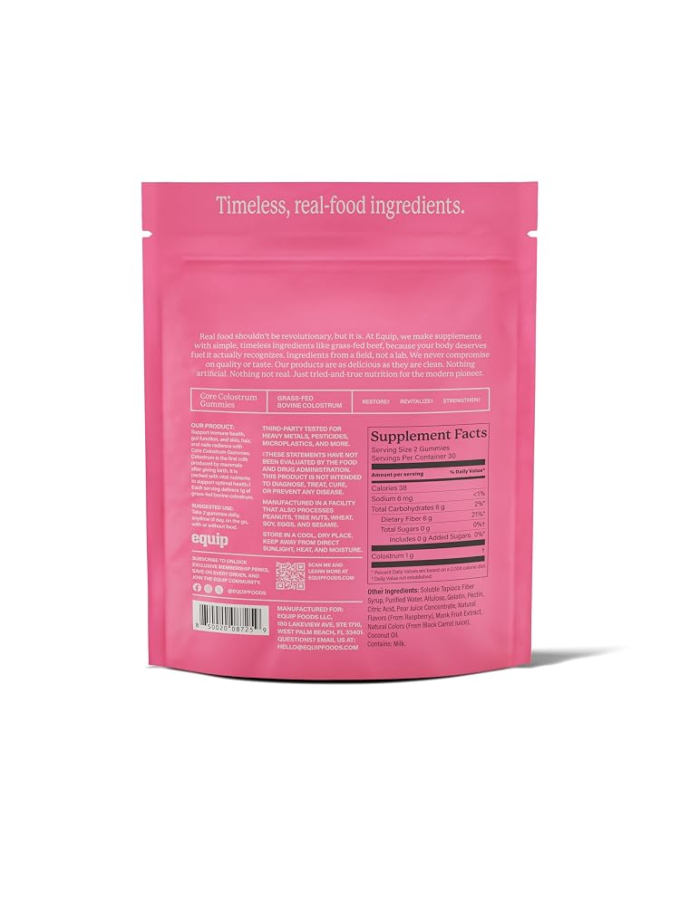 Equip Foods Core Bovine Colostrum Powder - Grass Fed Bovine Colostrum