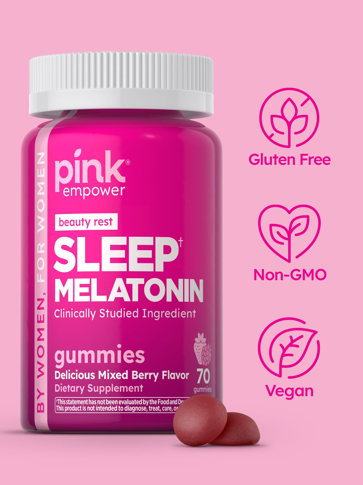 PINK Melatonin Gummies 10mg for Sleep - 70 Count - image 5