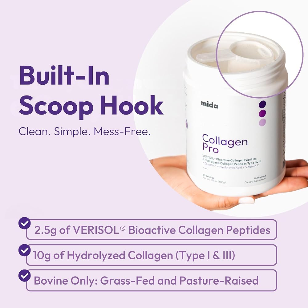 Mida Health VERISOL Collagen Peptides with Vitamin C & Hyaluronic Acid - image 3