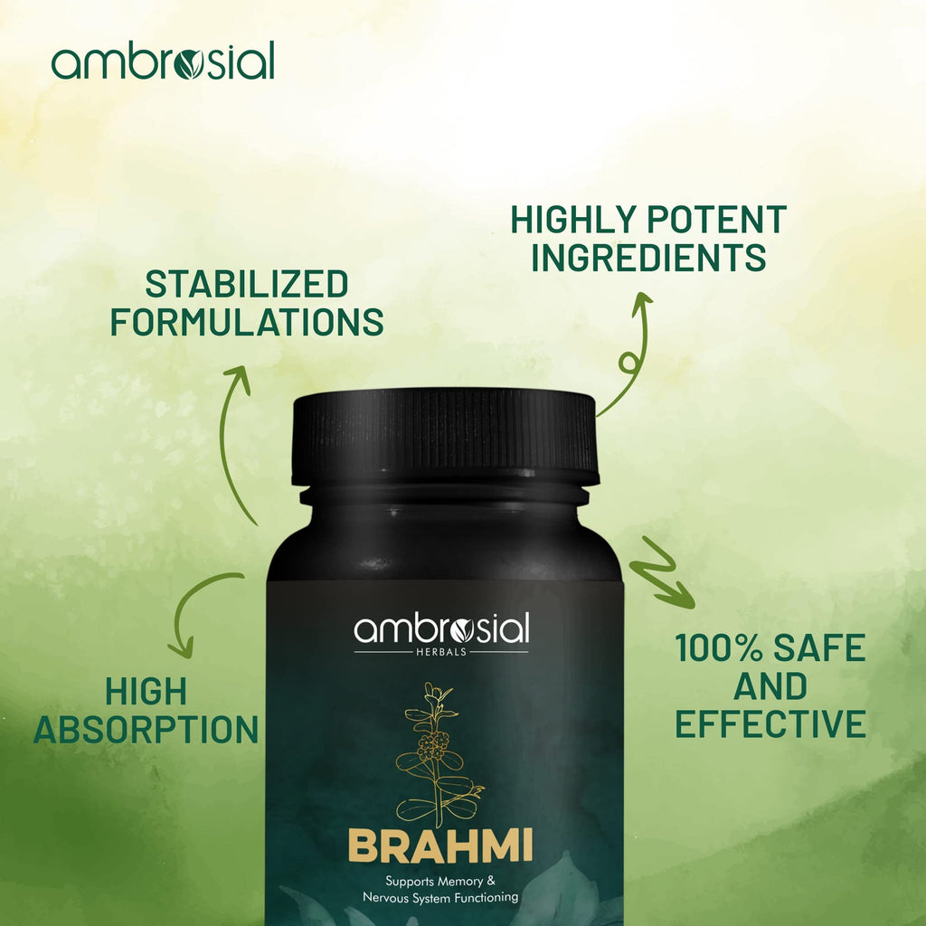 AMBROSIAL Brahmi Capsules 500 mg - 60 Capsules - image 5