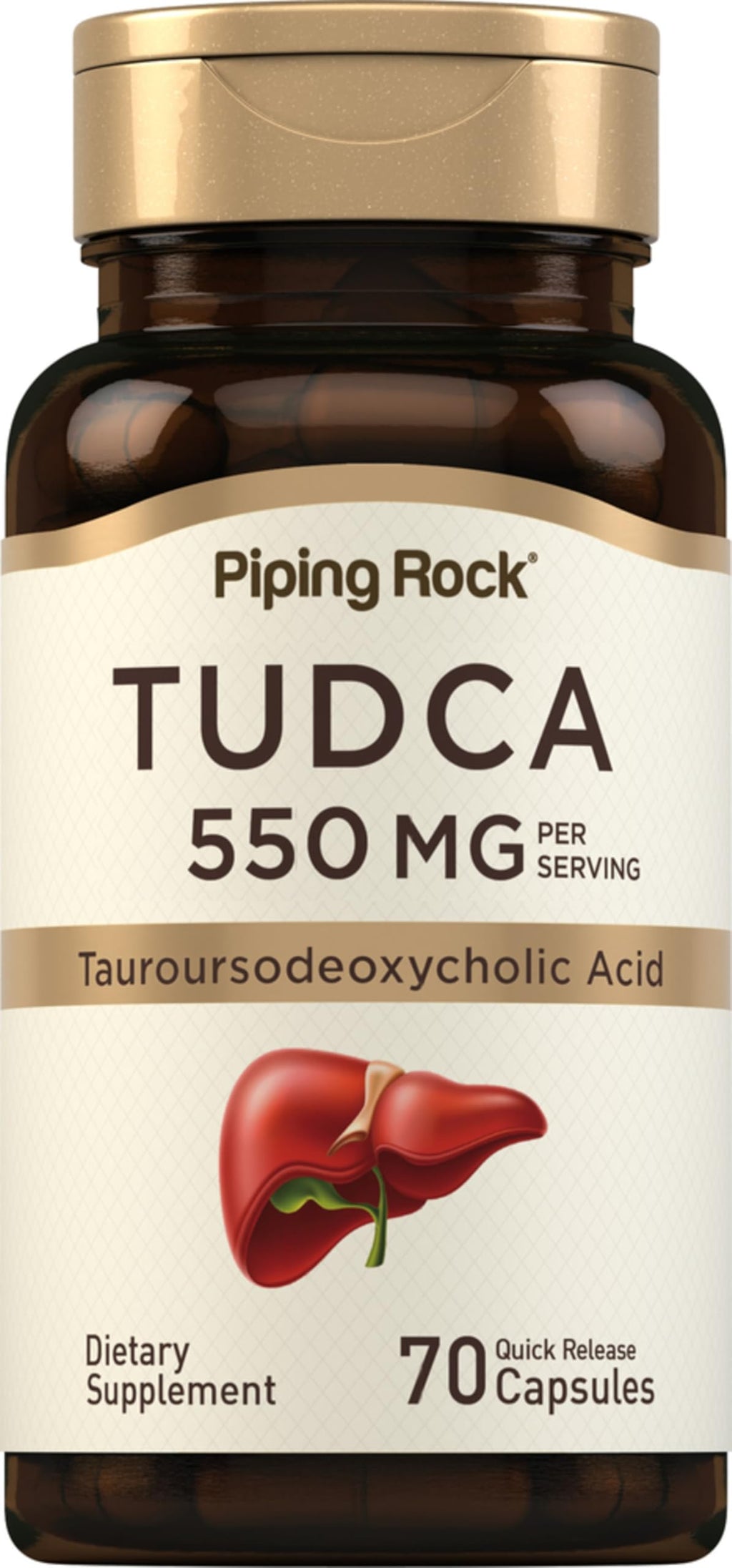 Piping Rock Tudca Supplement 550mg - 70 Capsules