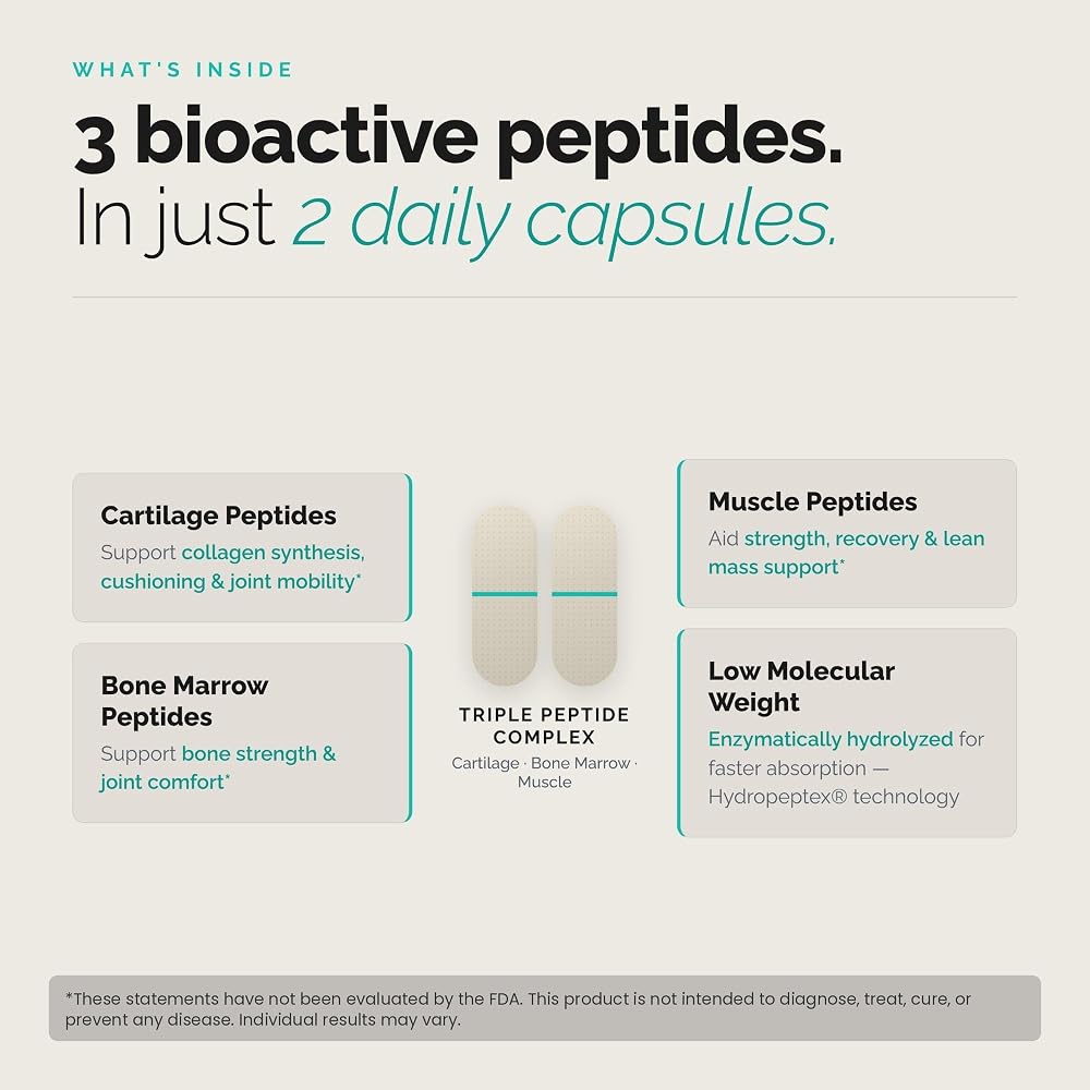 VILLAR BIOTECH Bone & Joint Peptide Complex - 60 Capsules - image 5