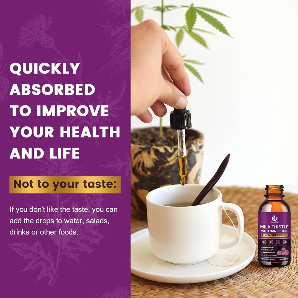 JIANKYTZ Milk Thistle Supplement for Liver Cleanse Detox & Repair