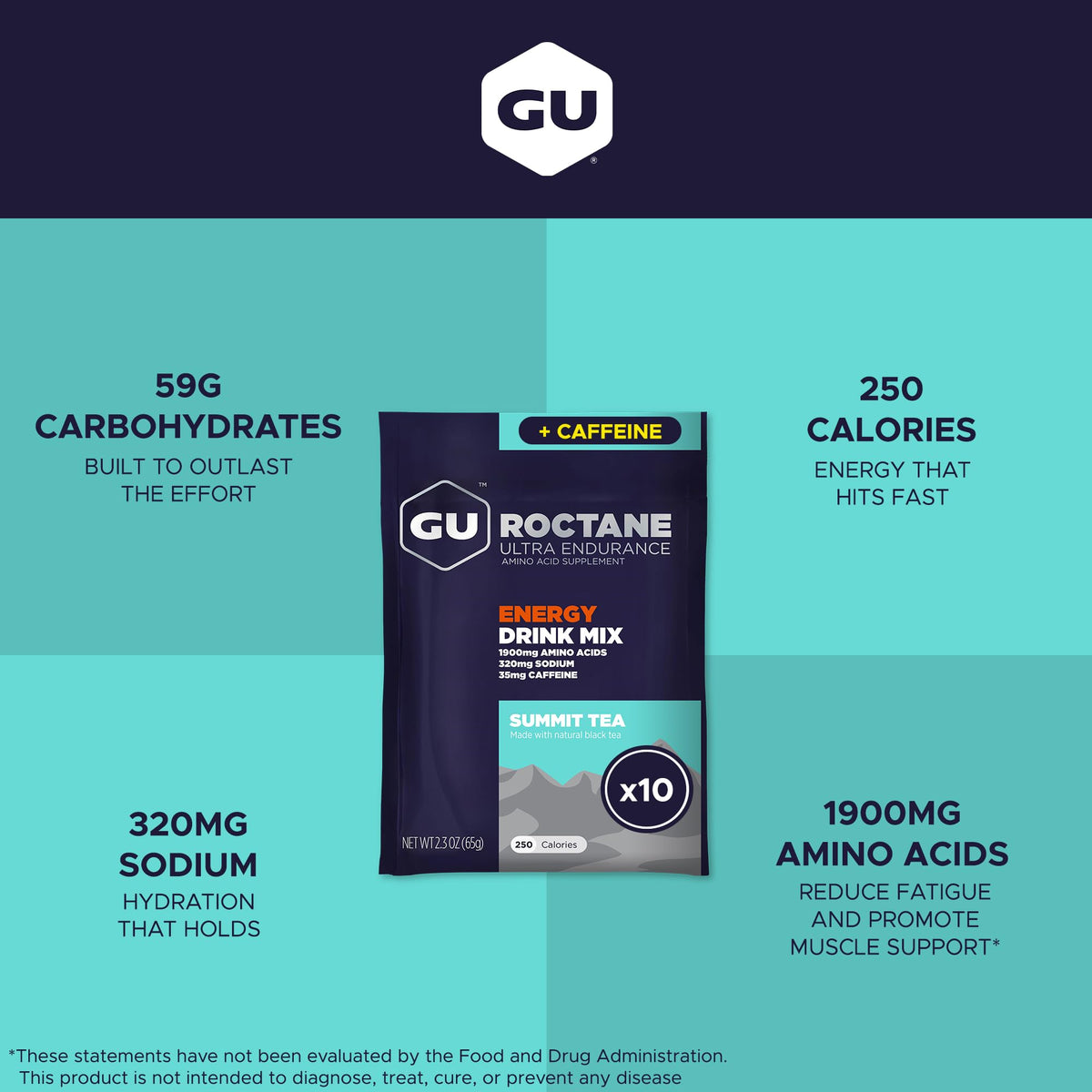 GU Energy Roctane Ultra Endurance Energy Drink Mix, Vegan