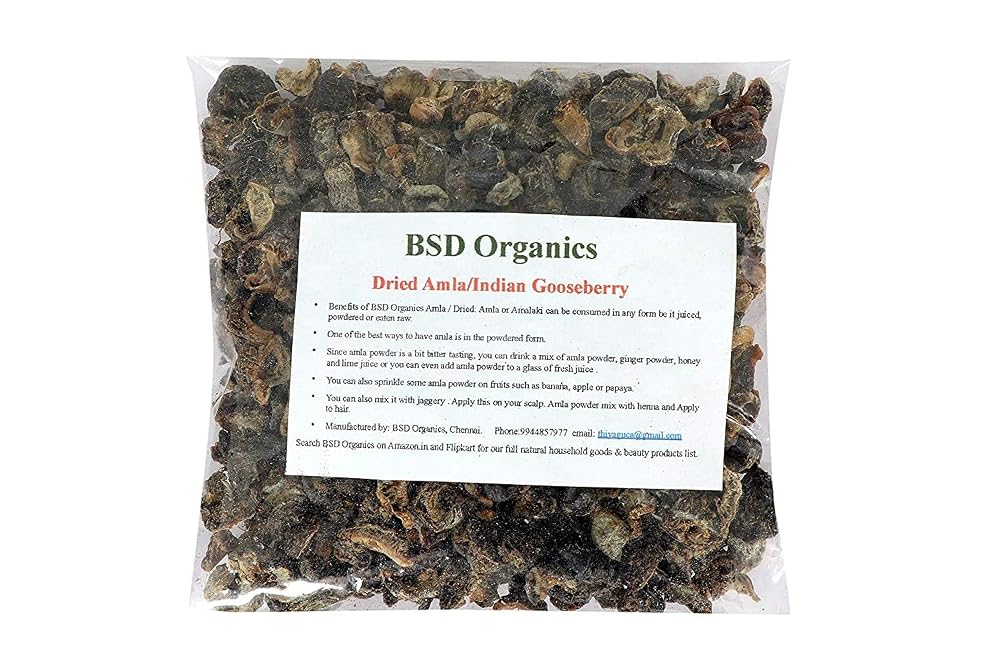 BSD Organics Dried Amla Indian Gooseberry - 200g