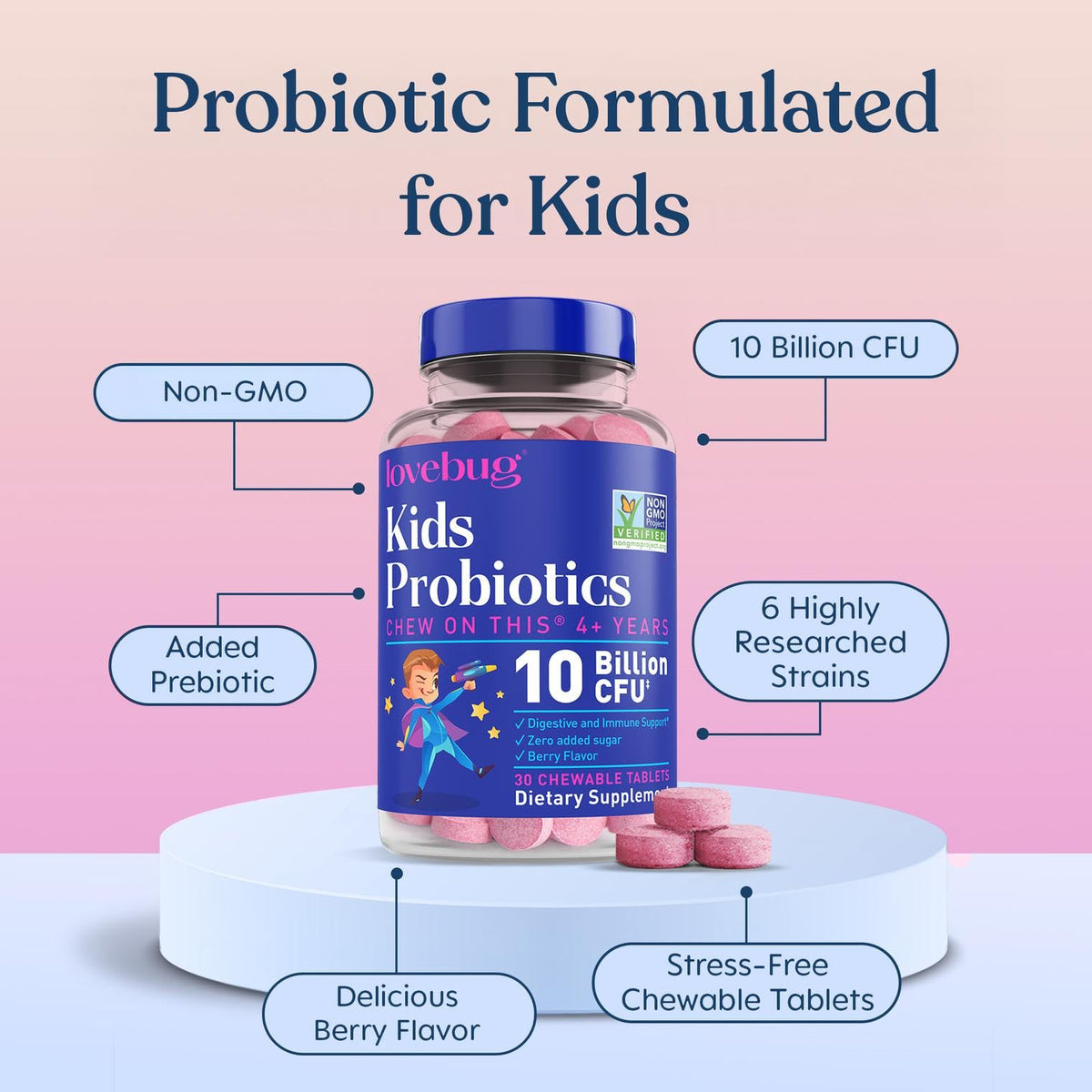 LOVEBUG Kids Probiotic Chewables