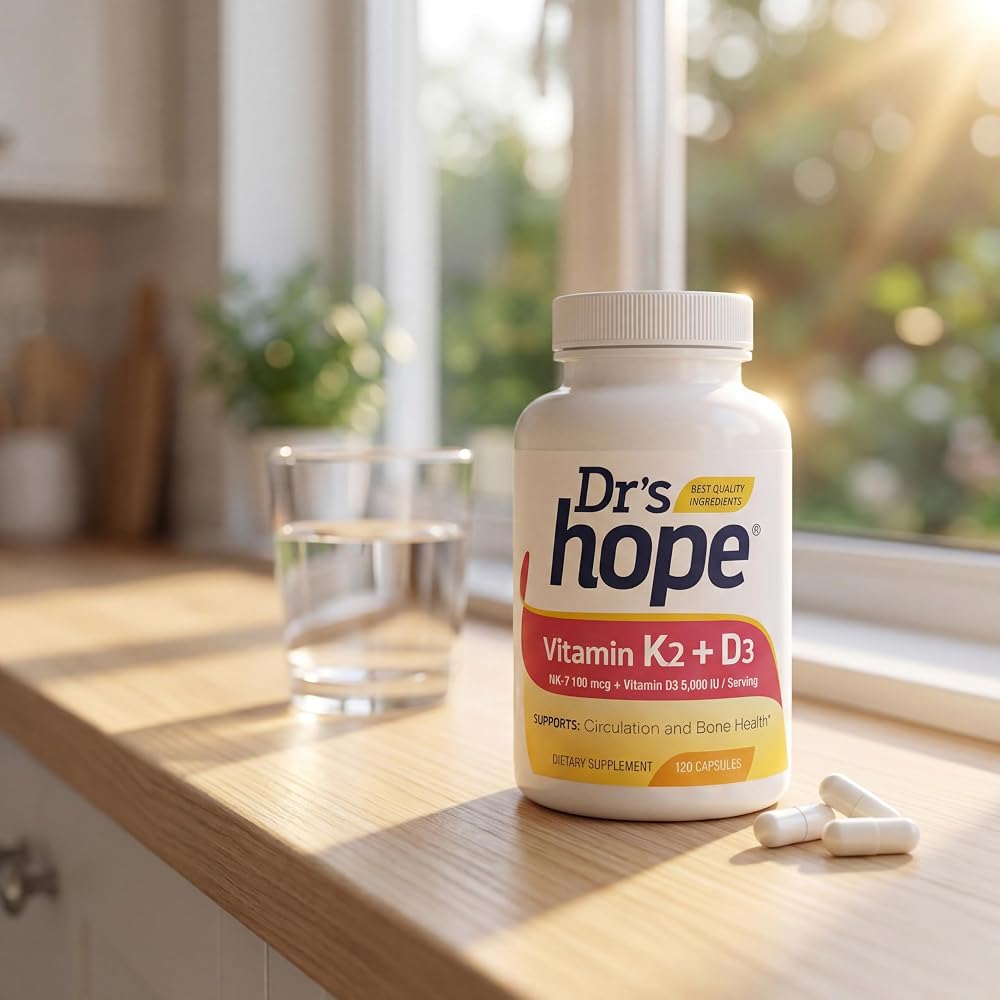 Dr’s Hope Dr's Hope Vitamin K2 MK-7 + D3 5000 IU Bone Support - 120 Capsules - image 3