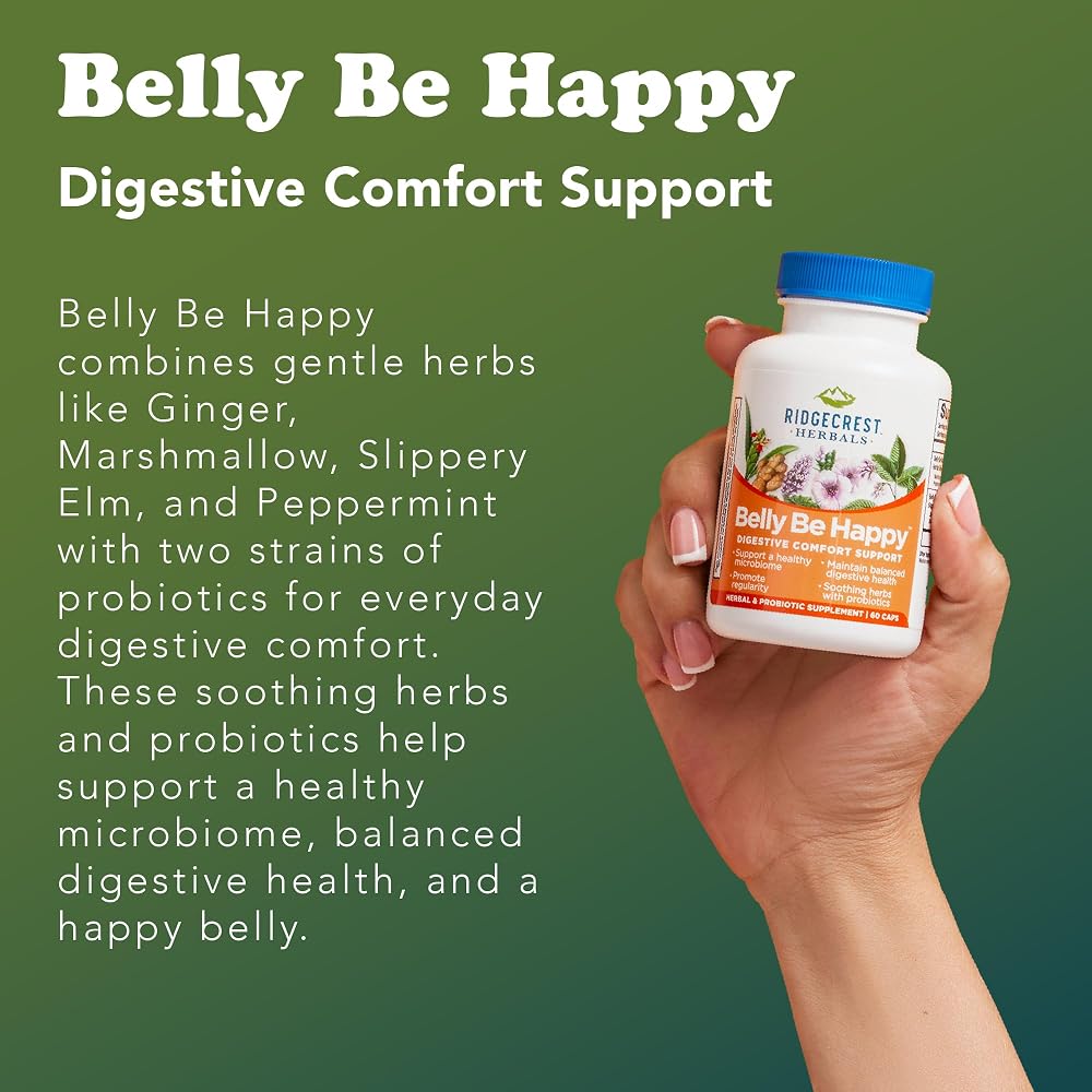 RidgeCrest Herbals Belly Be Happy Probiotic - 60 Capsules - image 5