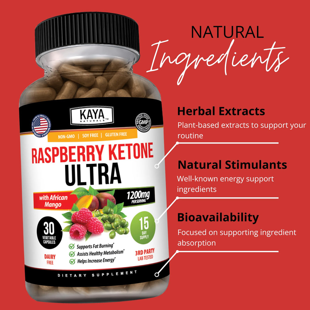 Kaya Naturals Raspberry Ketone Weight Loss Supplement