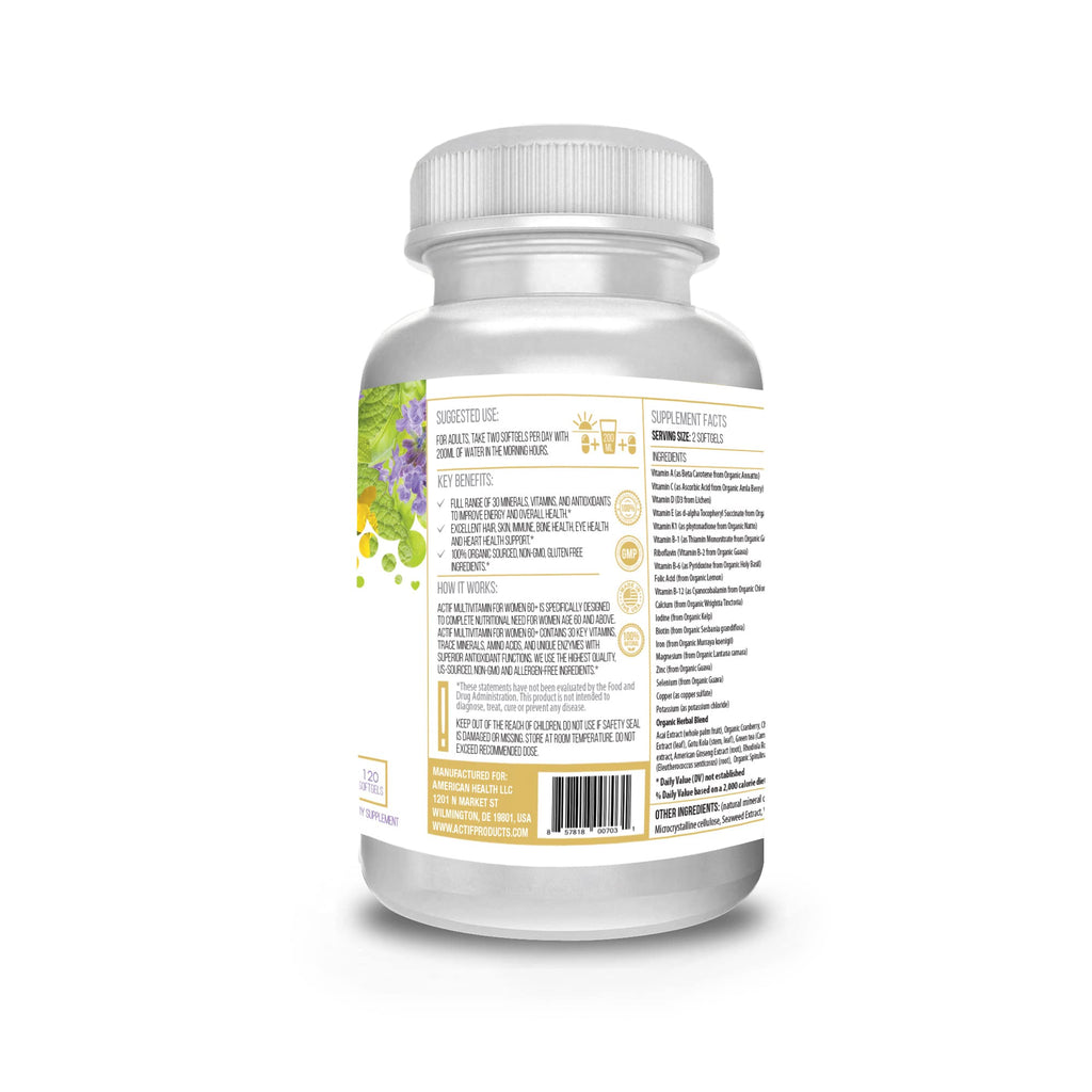 ACTIF Multivitamin for Women Age 60+ - 120 Tablets - image 3