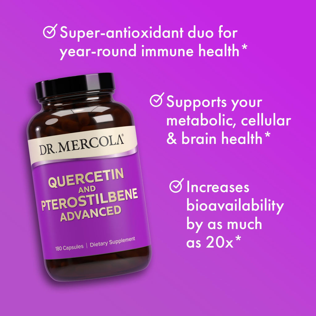 Dr. Mercola Quercetin & Pterostilbene Advanced, 500 mg