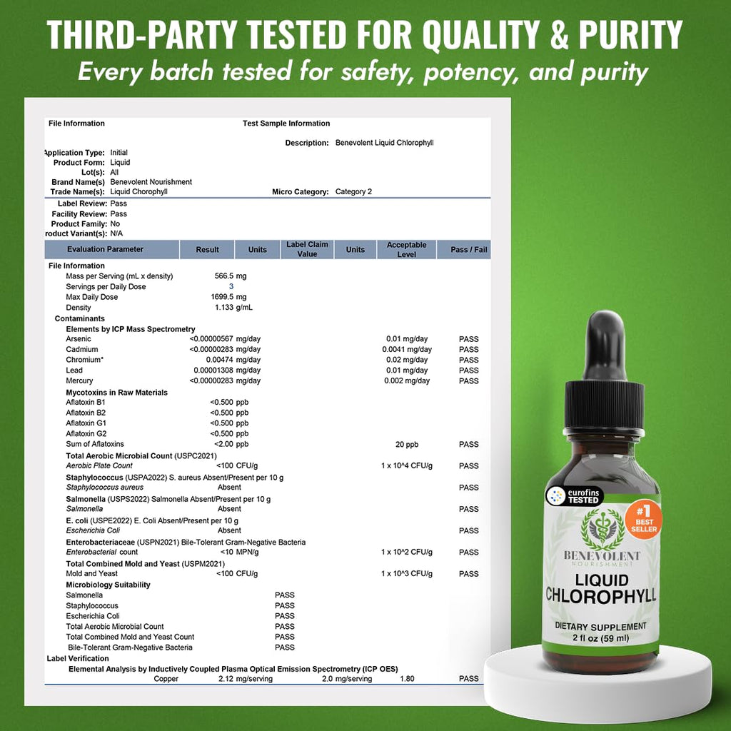 Benevolent Nourishment Chlorophyll Liquid Drops Peppermint - 2 Fl Oz - image 6