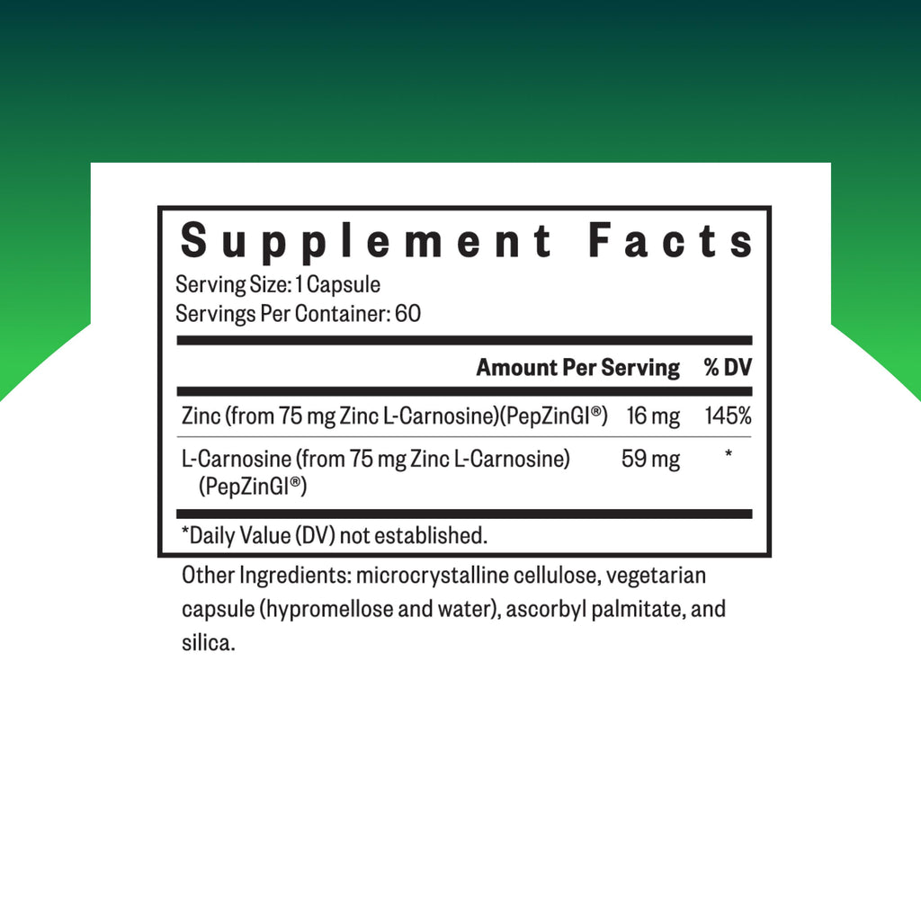 Seeking Health Zinc Carnosine Digestive Support - 60 Capsules - image 2
