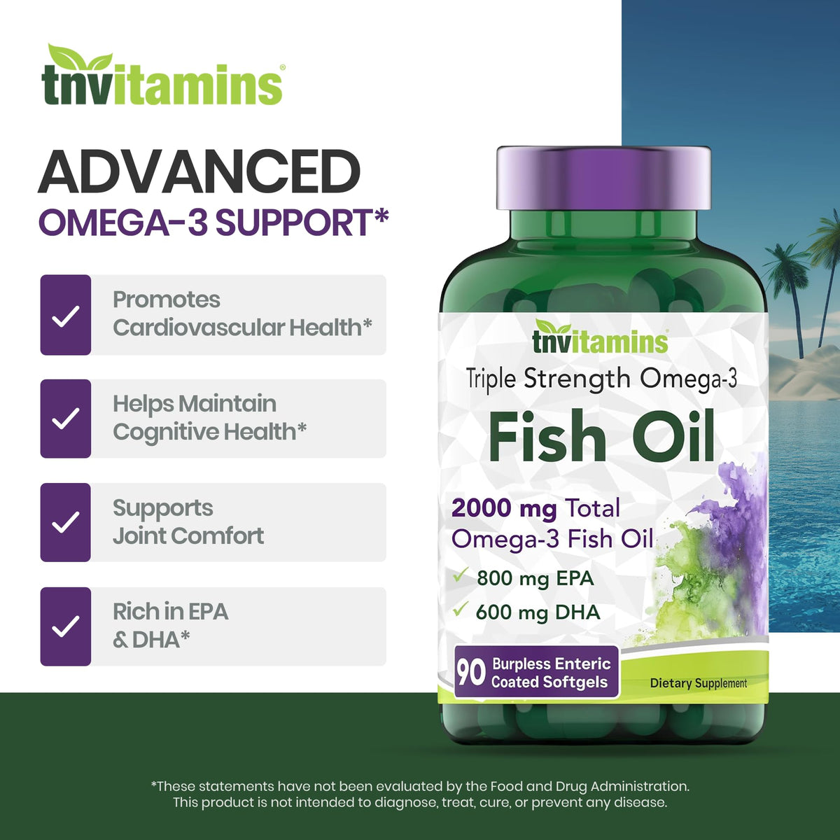 tnvitamins Burpless Omega-3 Fish Oil 2000mg - 90 Softgels - image 4