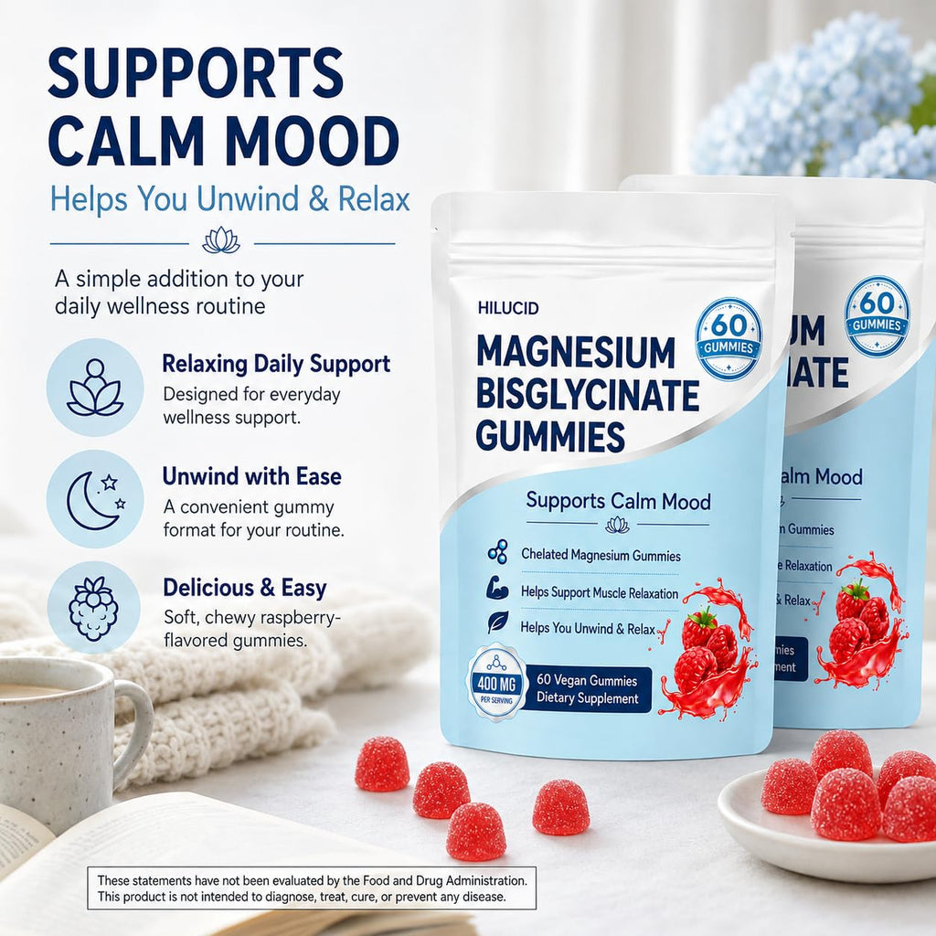 HILUCID Magnesium Bisglycinate Gummies - 120 Gummies - image 5