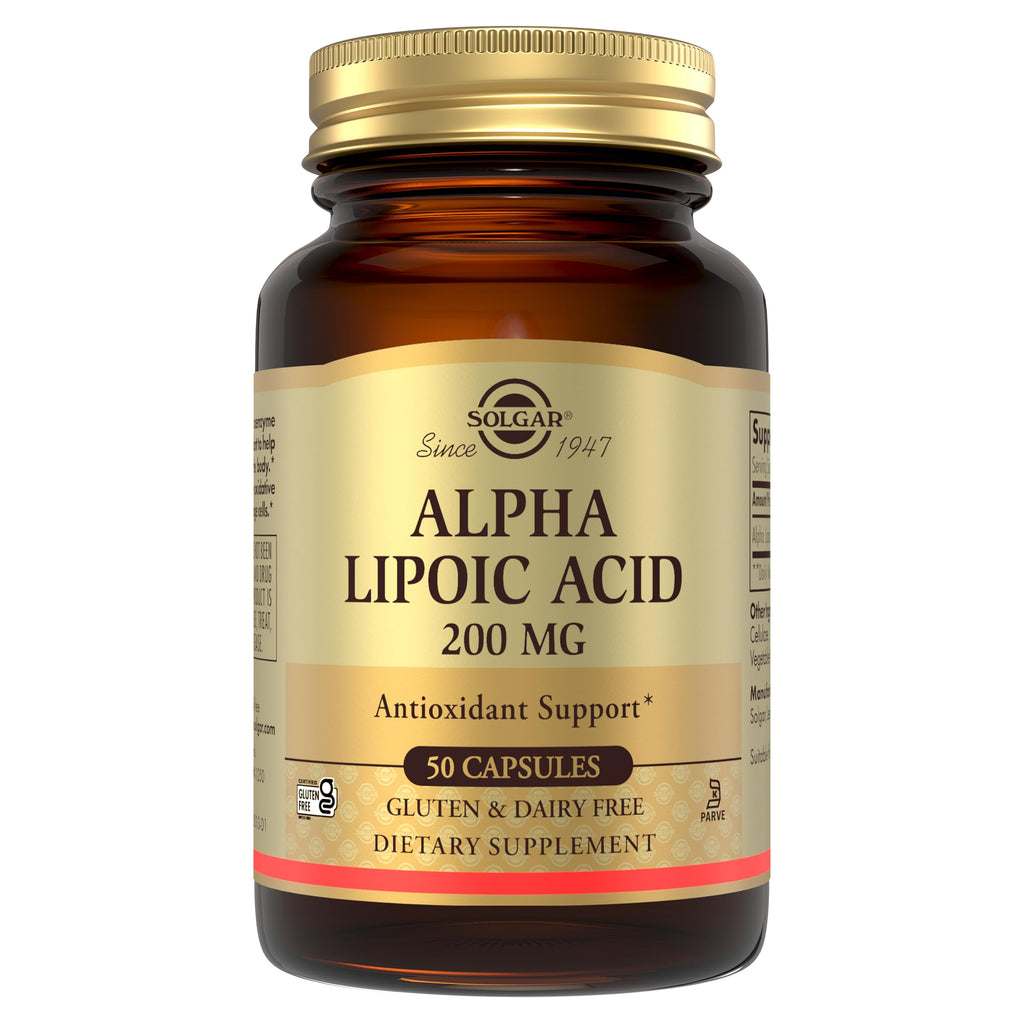 Solgar Alpha Lipoic Acid 200 mg Antioxidant Support - 50 Capsules