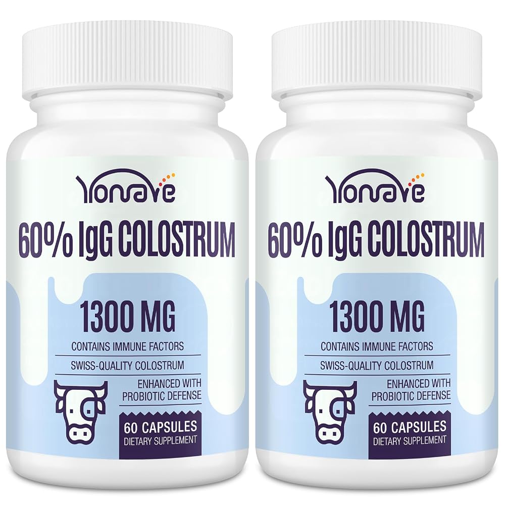 Yonrave Bovine Colostrum Capsules Supplement 1300mg