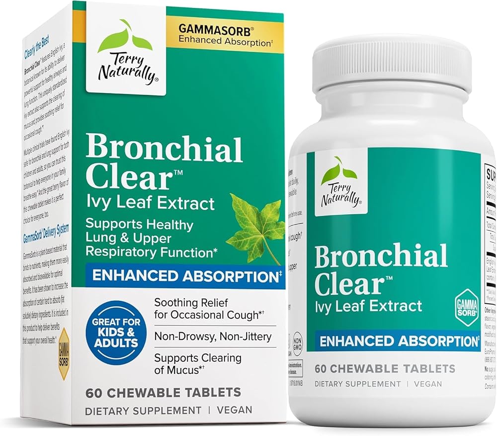 Terry Naturally Bronchial Clear Ivy Leaf Chewable - 60 Tablets