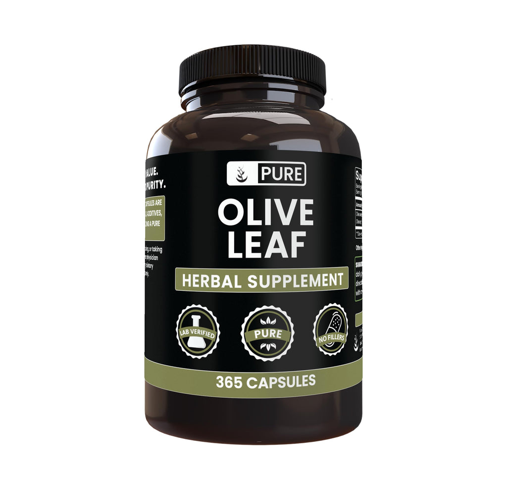 Pure Original Ingredients Olive Leaf (365 Capsules) No Magnesium Or