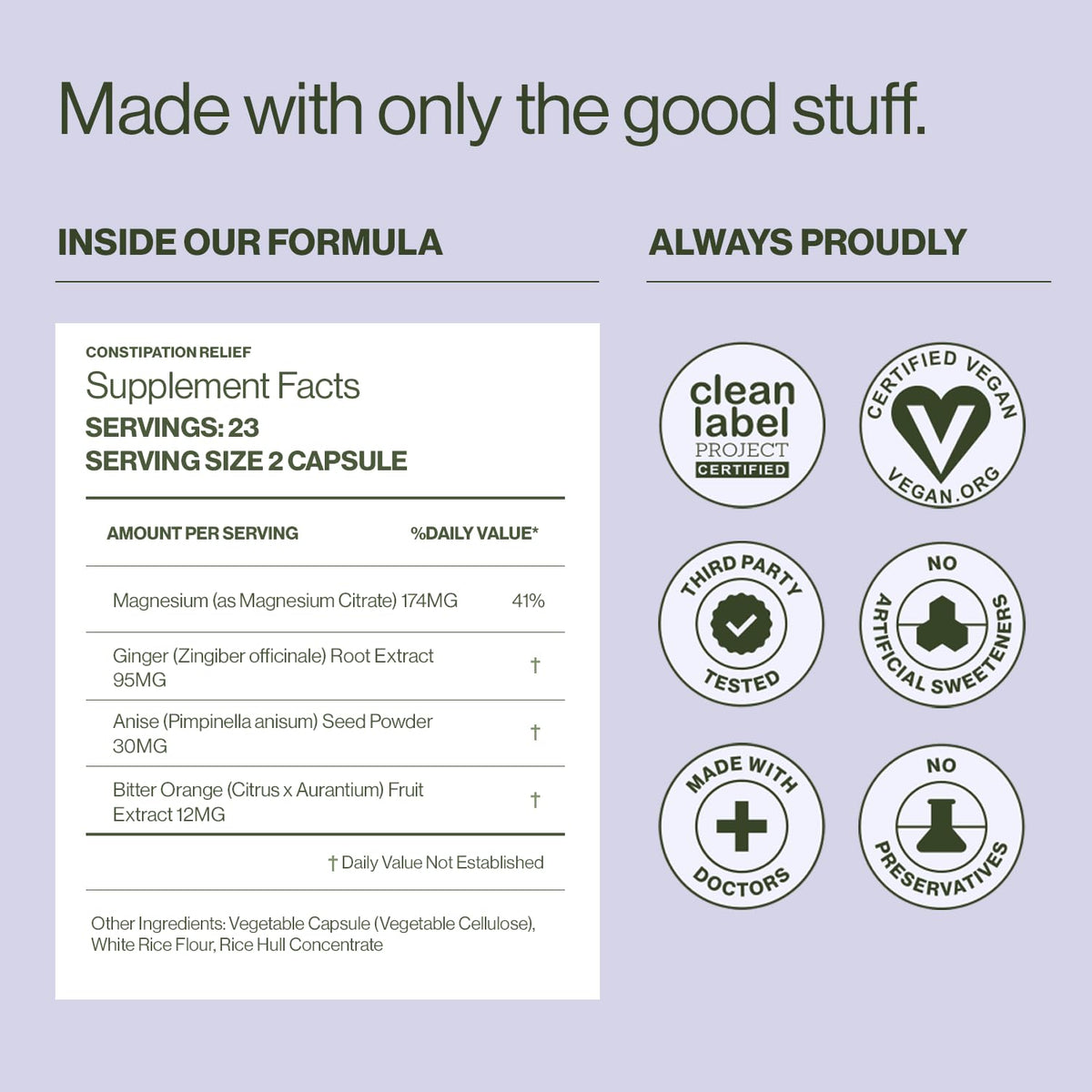 Hilma Occasional Constipation Relief - 46 Vegan Capsules - image 6