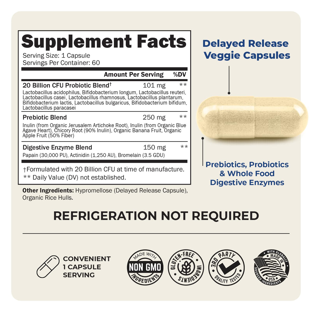 BioSchwartz Advanced Prebiotics & Probiotics - 60 Capsules - image 5