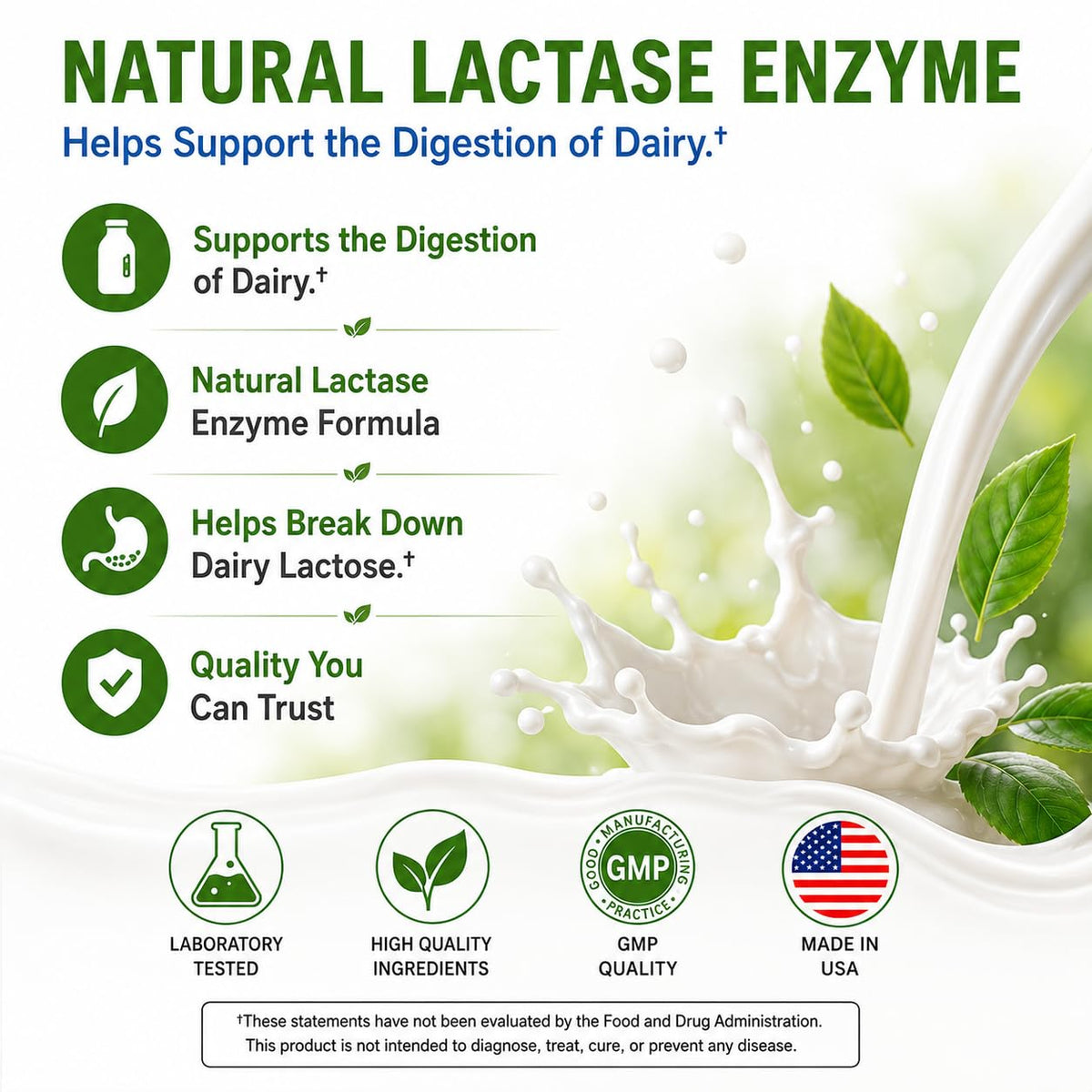 Brieofood Lactase Enzyme 3000 FCC ALU - 360 Tablets - image 2