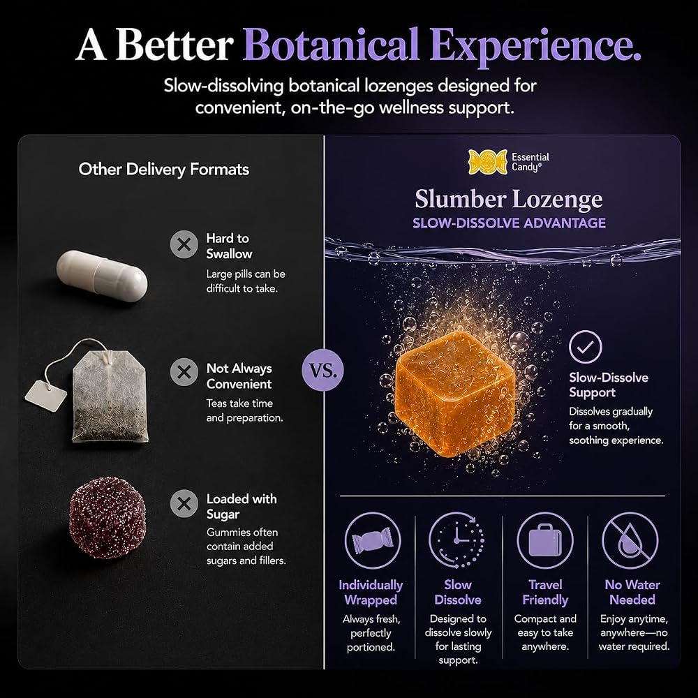 Essential Candy Slumber Blend Organic Lozenges for Sleep - 24 Count - image 4