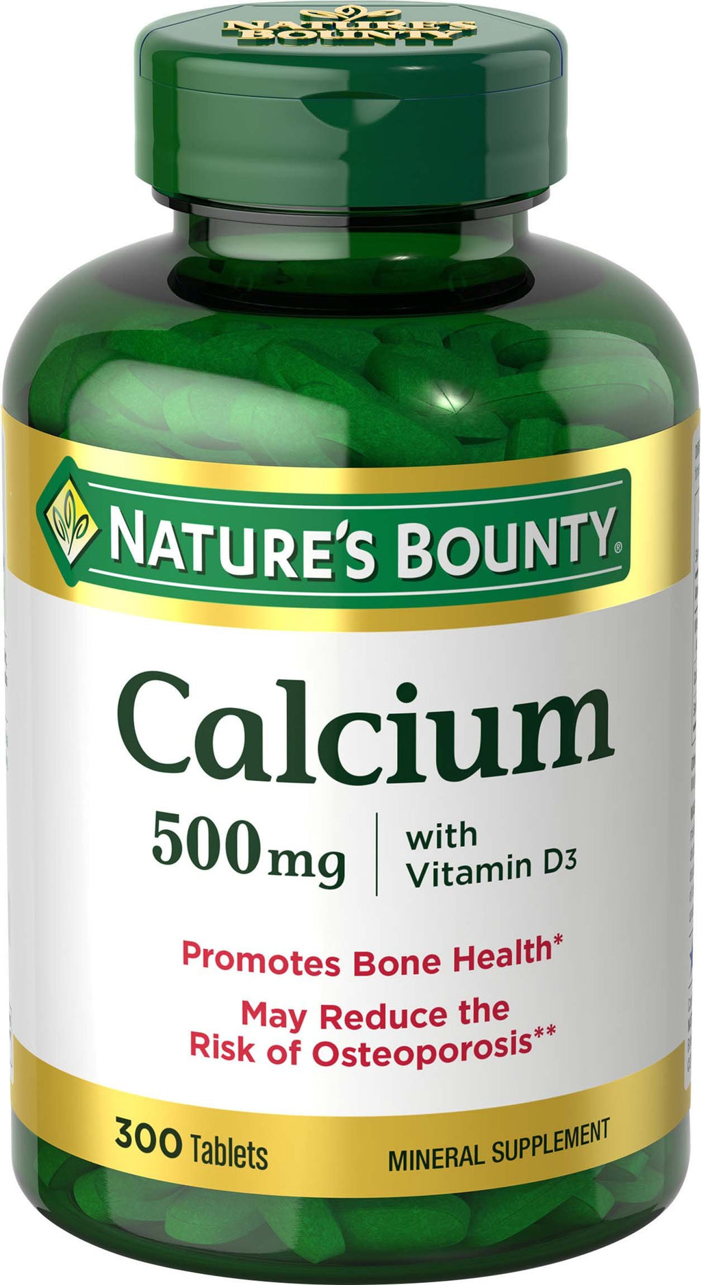 Nature's Bounty Calcium Plus 400 IU Vitamin D3 - 300 Tablets
