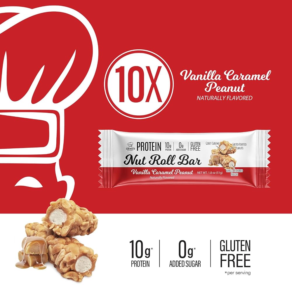 Genius Gourmet Inspired Protein Nut Roll Bar