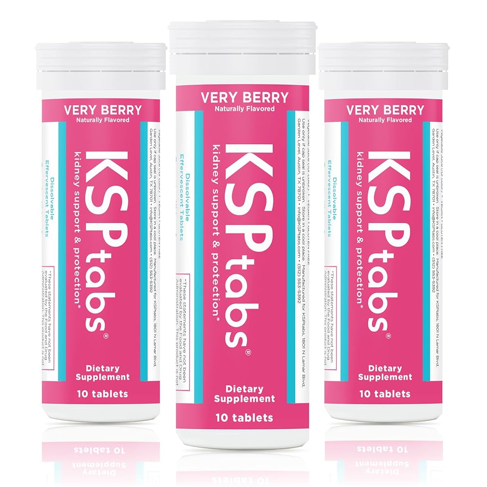 KSPtabs All Natural Hydration & Kidney Health Supplement to Combat
