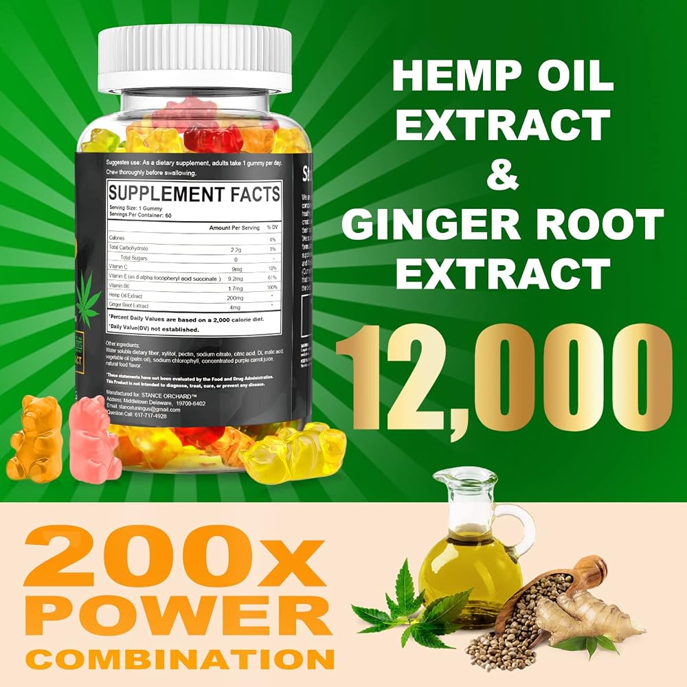 STANCES ORCHARD Hemp Gummies Advanced Extra Strength - 60 Count - image 3