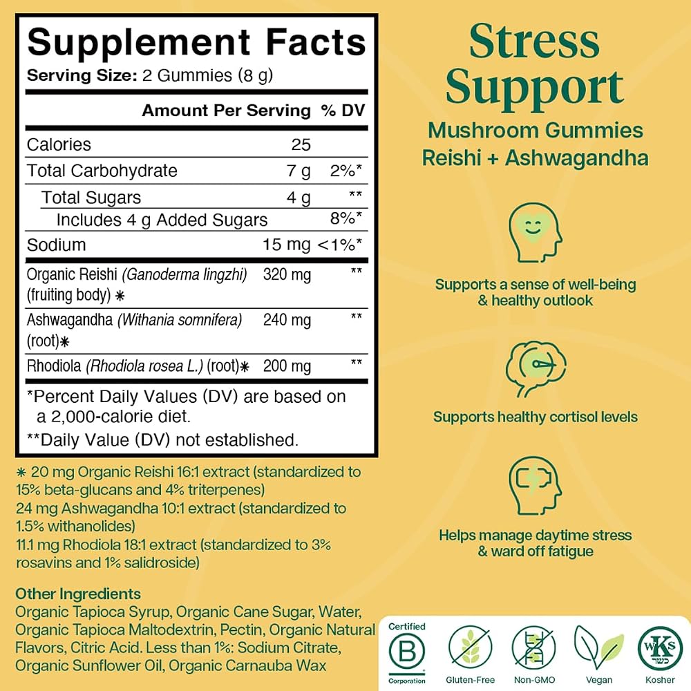 Charlotte's Web Stress Support Mushroom Gummies - 30 Servings - image 3