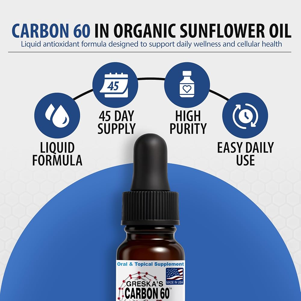 Greska's Carbon-60 Carbon 60 in Organic Sunflower Oil