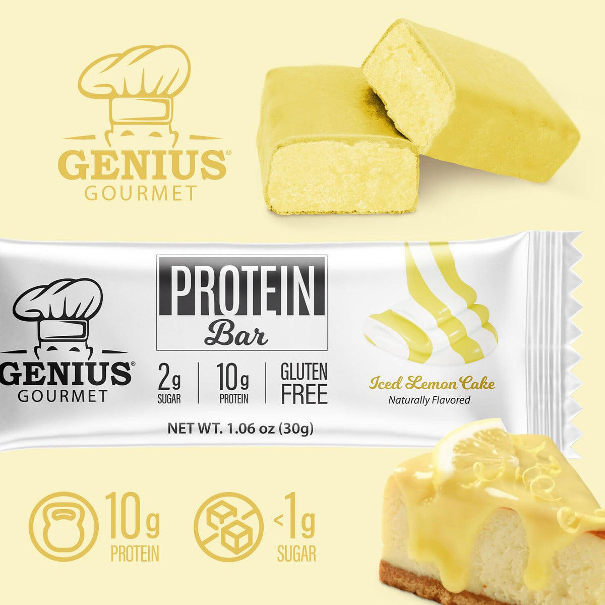 Genius Gourmet Gluten Free Keto Protein Bar