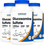 Nutricost Glucosamine Sulfate 750mg, 240 Capsules (1500mg Per Serving)