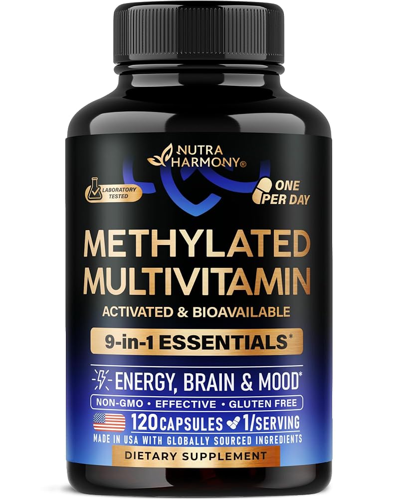 NUTRAHARMONY Methylated Multivitamin B-Complex - 120 Capsules