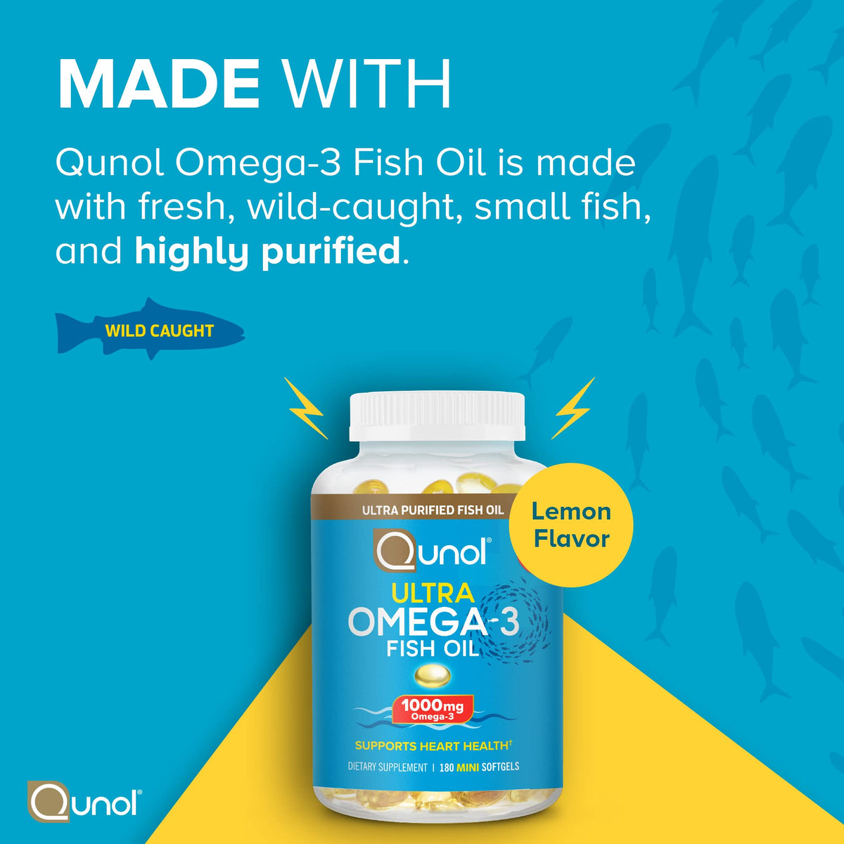 Qunol Ultra Omega-3 Fish Oil Mini Softgels 1000mg - 180 Count - image 7