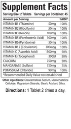 Organic Farms Vitamins B Complex & Minerals - 90 Tablets - image 2